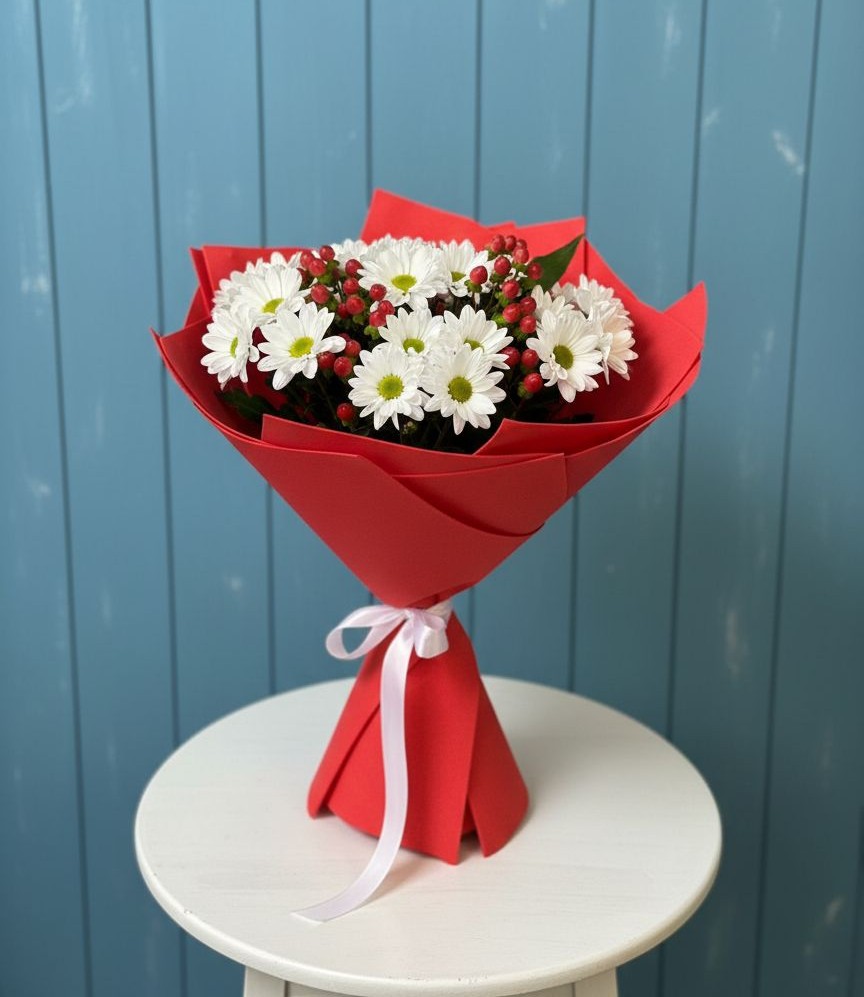 Букет цветов из: Хризантемы в Атиге