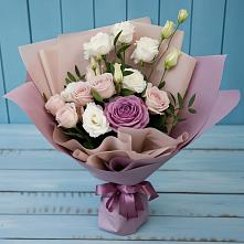 Букет цветов из:  Розы и Лизиантусы в Атиге