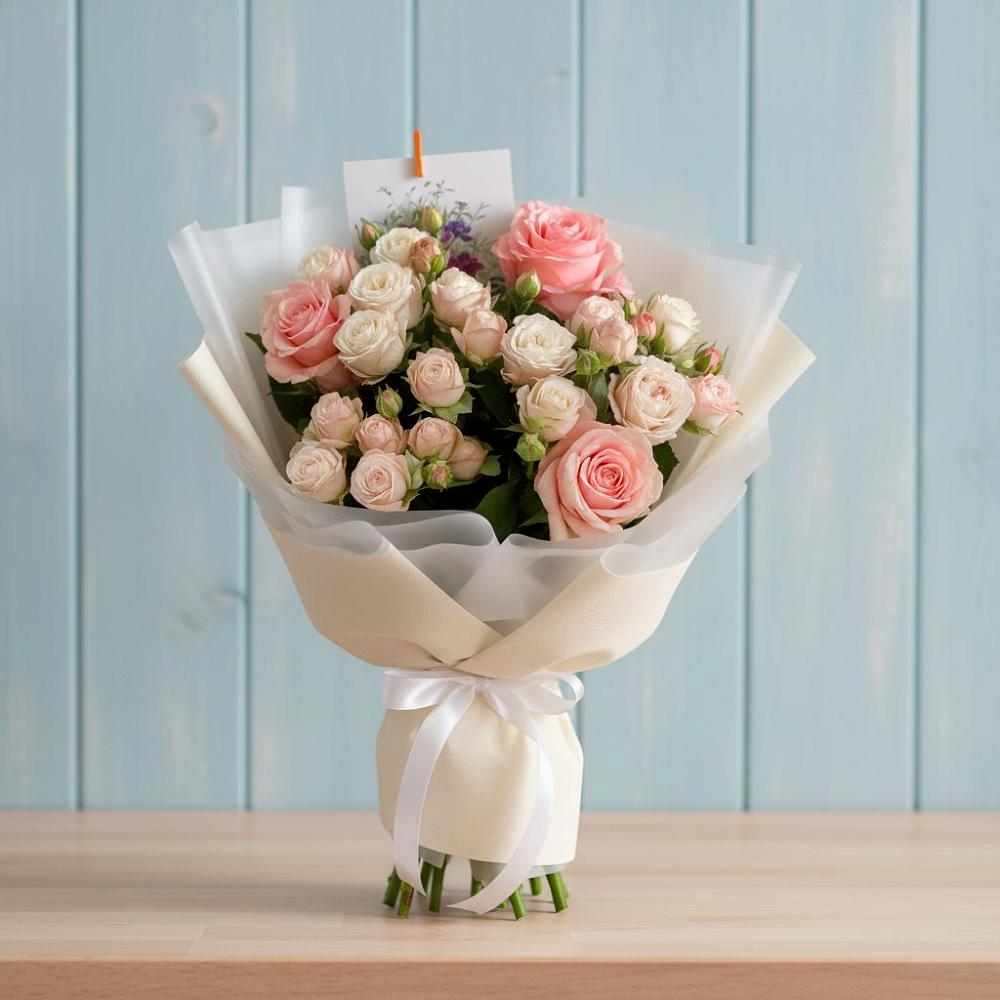 Букет цветов из: Розы в Атиге