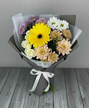 Букет цветов из:  Розы, Герберы и Хризантемы в Атиге