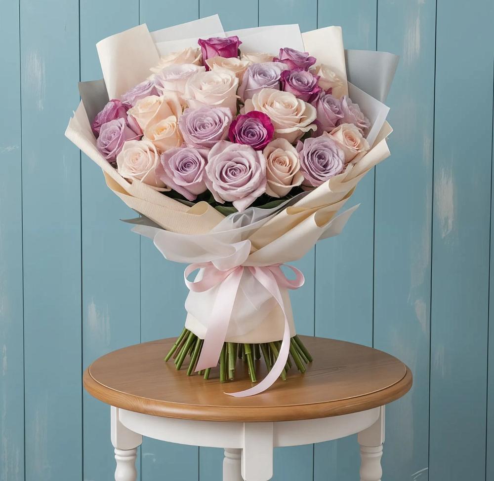 Букет цветов из: Розы в Атиге