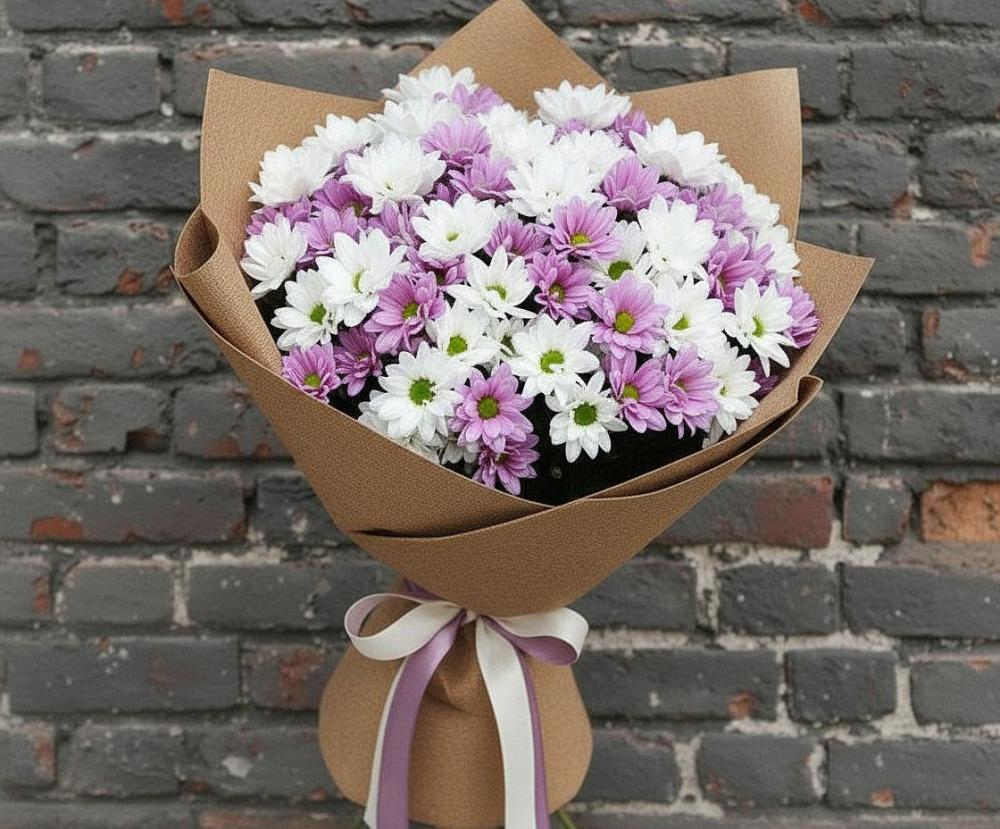 Букет цветов из: Хризантемы в Атиге