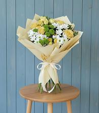 Букет цветов из:  Хризантемы и Розы в Атиге