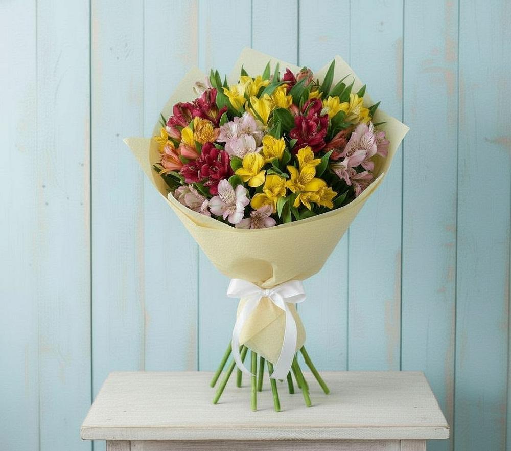 Букет цветов из: Альстромерии в Атиге