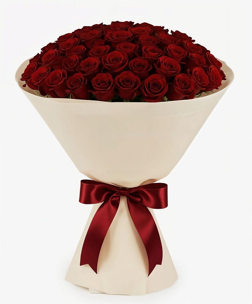 Букет 101 Бордовая роза Блэк Бакарра в Атиге